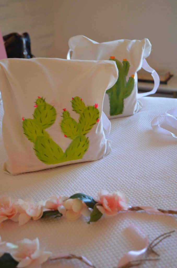 DIY Canvas Cactus Bags