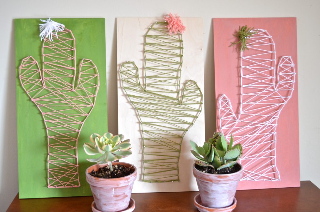 DIY Cactus String Art Craft