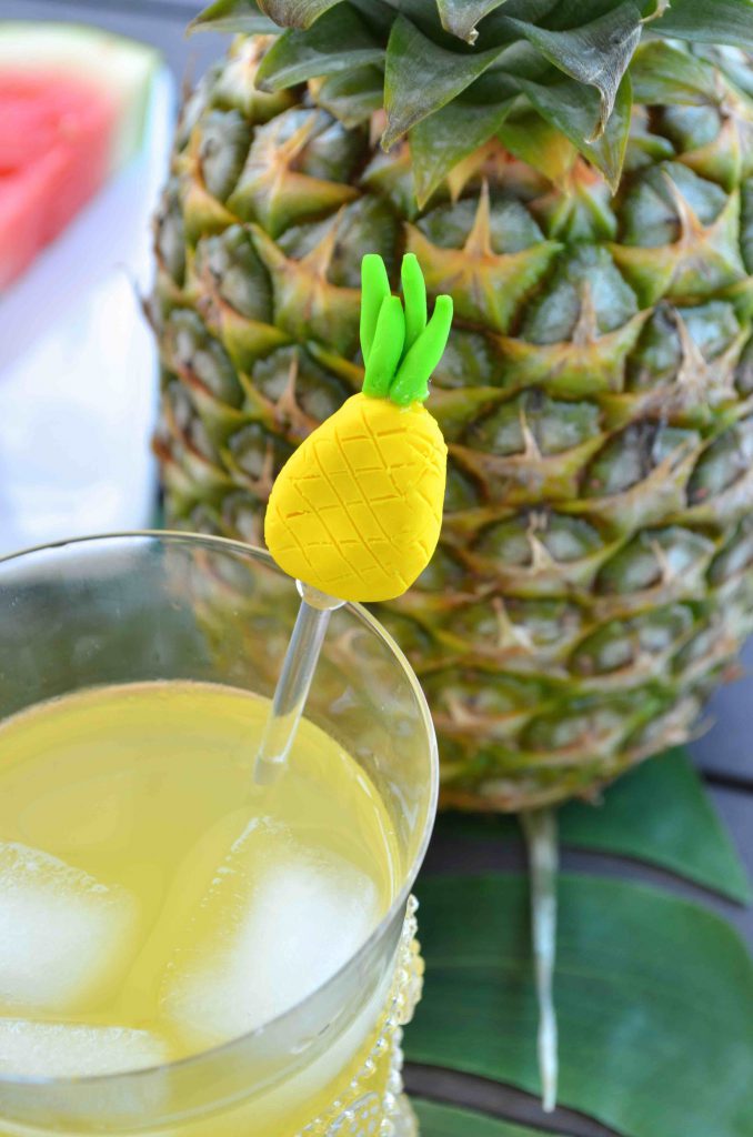 DIY Summer Pineapple, Cactus, and Watermelon Drink Stirrers