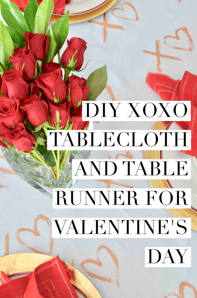 DIY XOXO Tablecloth and Table Runner